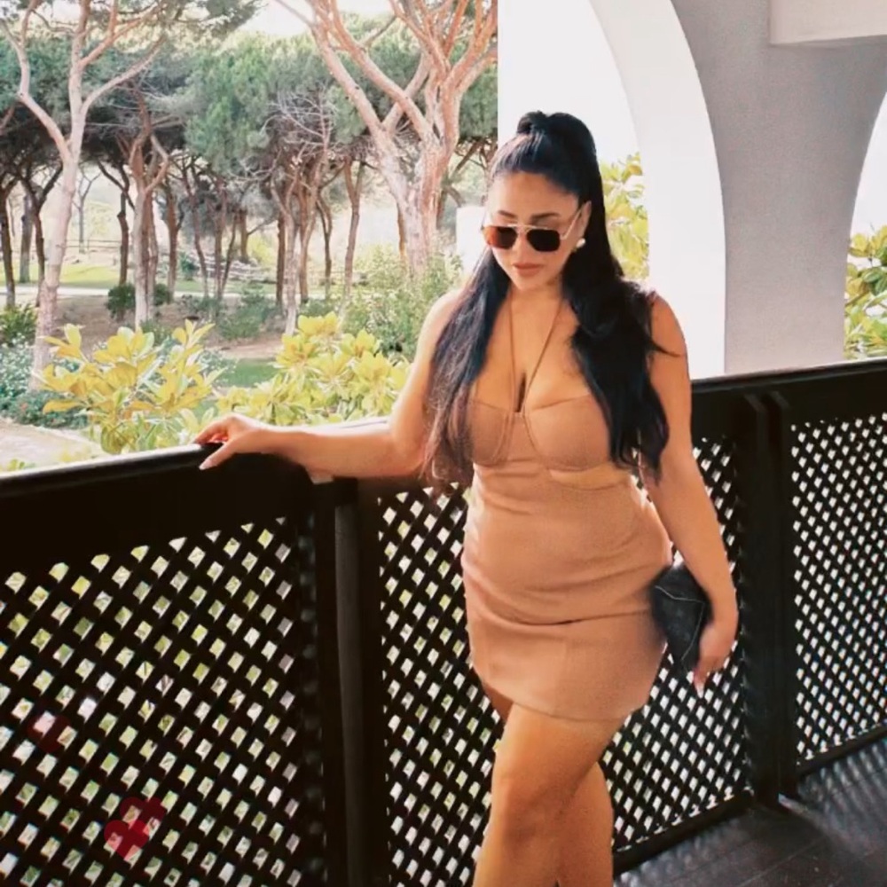 MISHA COLLECTION Tan Mini Dress